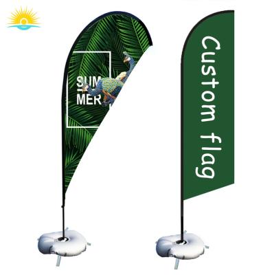 China 7.5ft Polyester Custom Feather Flag Kit Small Feather Flags Build Custom Flags for sale