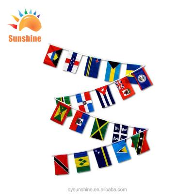 China China 200 countries 14*21cm string flag /world cup football team hanging hanging string flag for sale