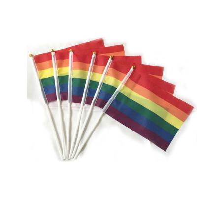 China Custom Hanging LGBT Pride Hand Flag Transsexual Flag Hand Flag Transgender for sale