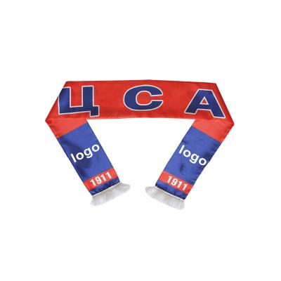 China Custom Printed Decoration/Advertising/Sports Soccer Scarf ALL LOGO Sports Fans Soccer Club Football Scarf for sale