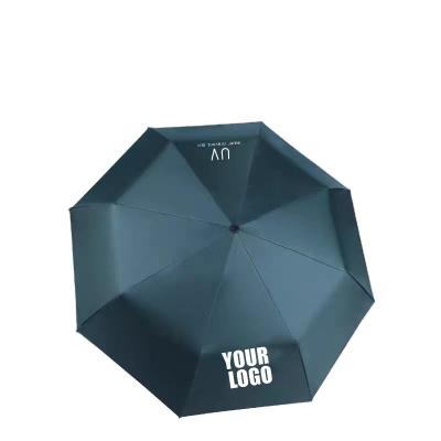 China Modern FMU002 Promotional Multi Color Custom Logo 3 Folding Automatic Sun And Rain Water-Repellent Umbrella With Uv Protection for sale