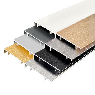 China Modern Aluminum Skirting Board Corner Skirting Boards 60mm PVC Skirting Line Black And White Metal Aluminum Skirting Profiles for sale