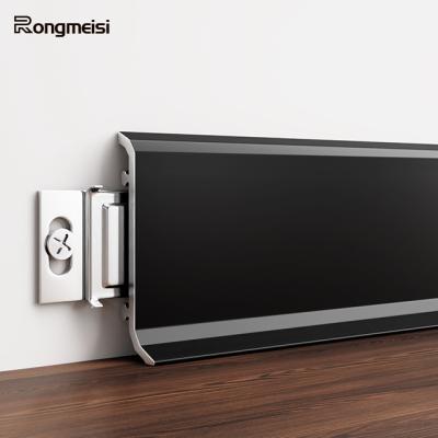 China Modern Design Magnetic Skirting Board Molding Aluminum Micro Skirting Aluminum Plinth PU Skirting Board for sale