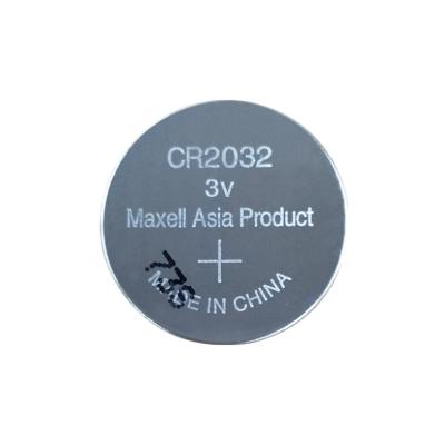 China Toys LiMnO2 Lithium Coin Cell Button Cell Watch Battery 3v 220mAh Maxel CR2032 Battery Made in China for sale