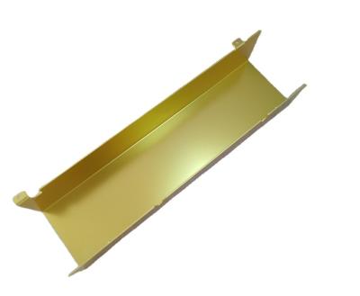 China High Quality Audio Components Aluminum Bend Sheet Metal Fabrication Metal Bending Gold Anodized CNC Milling Prototype for sale