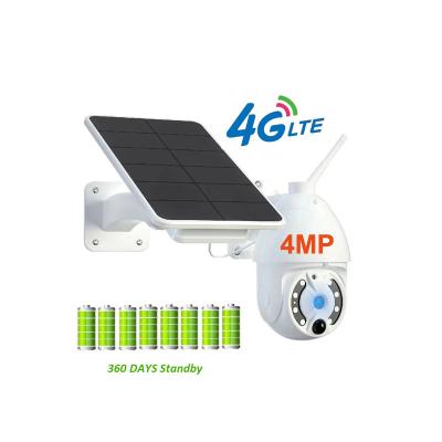 China Newcomer 4MP Outdoor Wireless Wifi sim card Battery operated Network NIGHT VISION Solar IP Camera 4g IP Camera 4g for sale