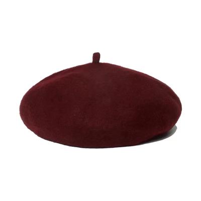 China COMMON fashion high quality custom 100% french wool beret for ladies free sample for sale