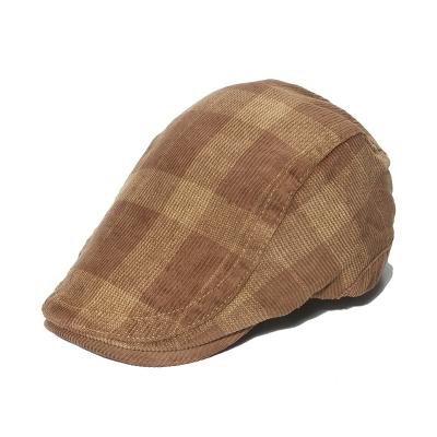 China Common People's and Women's Beret Vintage Hat Newsboy Corduroy Beret Basic Hat for sale