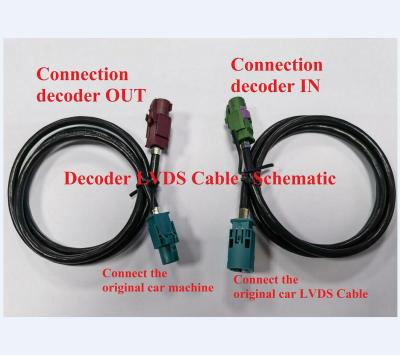 China Lincoln MKZ MKC Automotive Decoder HSD LVDS 4P OUT Cable 4 Pin HSD Cable Connectors for sale