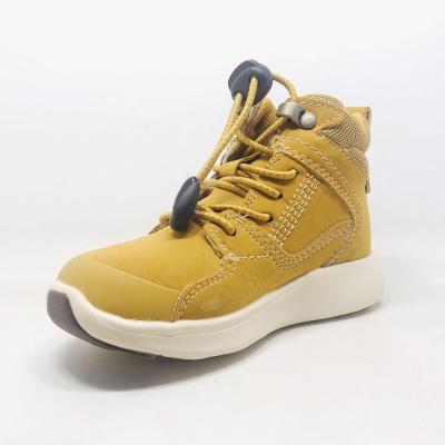 China SUNTOP Lightweight Designs Classic High Quality Baby Yellow Leather Boots for sale