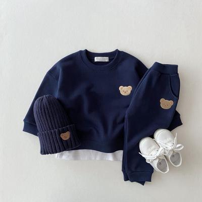 China 2021 Warm Preppy Style Children's Set 2021 Ins Style Winter Little Girls Sportswear Two-Piece Sweatshirts Children And Pants Tracksuits Clothing Sets for sale