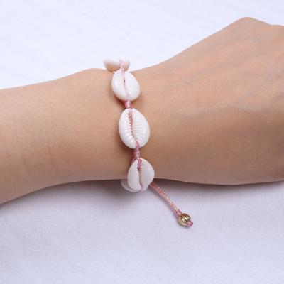 China New FASHIONABLE cowrie and sea Shell Elastic Women Bracelet Cord with the shell for bracelet jewelry making for sale