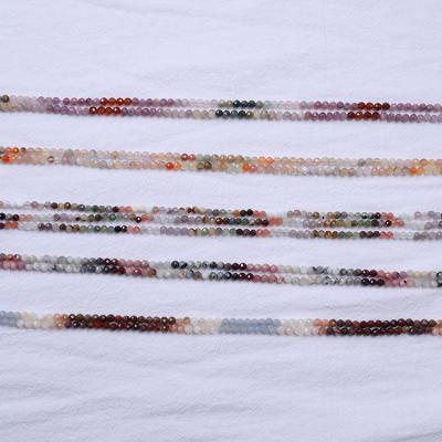 China New Trendy Natural Stones Color Change 4mm Briolette Gemstone Beads For Jewelry Making Natural Colorful Faceted Stone for sale