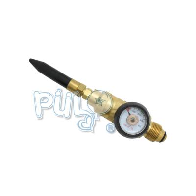 China Economy Copper Helium Tilt Valve With Gauge for sale