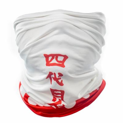 China Sun Protective Anime Printing White Reusable Bandana Balaclava Cover Scarf Shield Neck Cuff Face Mask Cloth Face Masks for sale