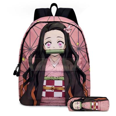 China Cheapest Backpack Sublimation Anime Printing Demon Slayer School Anti-theft Online Shopping Custom Backpack for sale