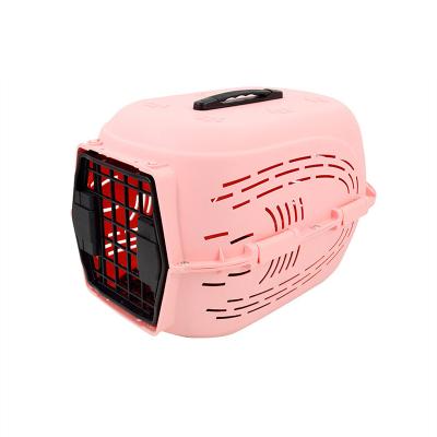 China Plastic Dogs and Cats Dog Travel Carrier Cage Small Flight Airline Travel Pet Carrier Cage for sale