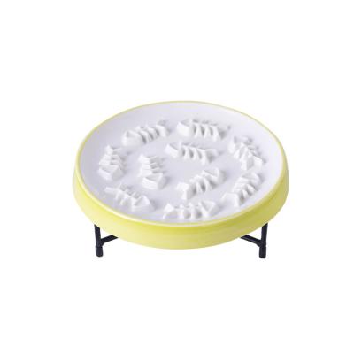 China Sustainable Ceramic Material Eco Friendly Pet Bowl Slow Pet Feeder For Dogs for sale