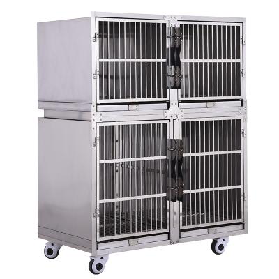 China Sustainable Pet Hospital Stainless Steel Animal Dog Cage For Vet Dog Cage for sale