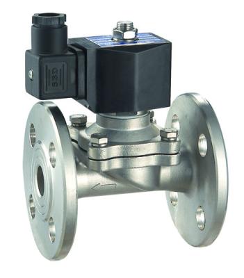 China 2W-400-40FJ Medium SS Brass Direct Acting Water Flange Solenoid Valve for sale