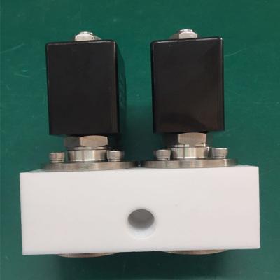 China ZCF-5JC Series 3way Solenoid Valve General Anticorrosive Magnetic Valve PTFE Body for sale