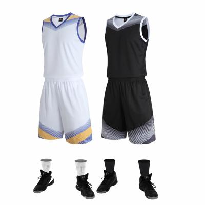 China Breathable Basketball Tank Top Design Basketball Tank Top Basketball Uniform Shorts for sale