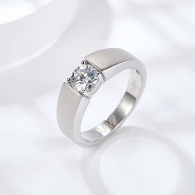 China Dropshipping Engagement Ring Moissanite Ring Wholesale 925 Silver Silver Ring For Men for sale