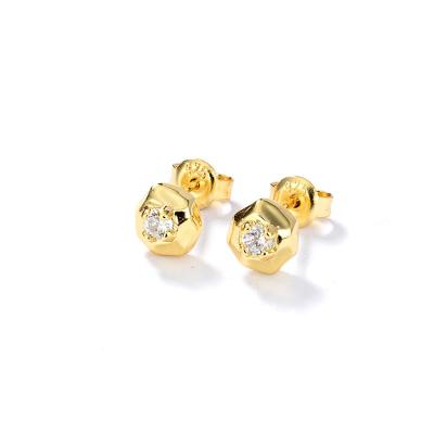 China Newest Fashion Design Vintage Zircon 925 Studs Earrings Silver Tasty Gold Plated for sale