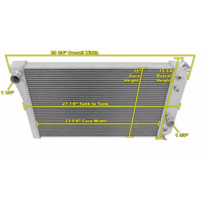 China Custom Aluminum Cross Flow Factory Core Radiator Chevrolet 5.7L Engine Car Radiator for sale