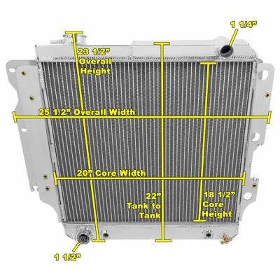 China Down Flow Factory Wholesale Industrial Radiator Auto Engine Cooling Radiator for sale