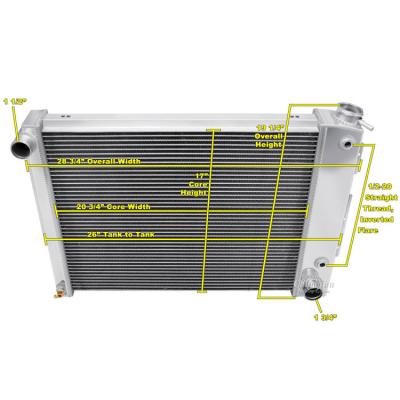 China Water Cross Flow Auto Spare Parts Aluminum Cooling System Oil Cooler Radiator Car Radiator For Chevrolet Pontiac for sale