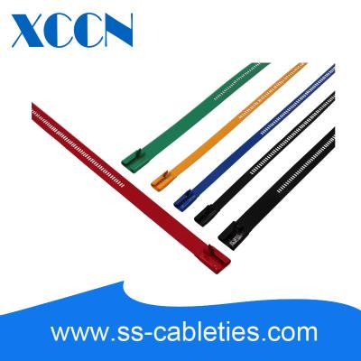 China Non Toxic Ladder Type Stainless Steel Cable Ties Flame Retardant Rounded Edges for sale