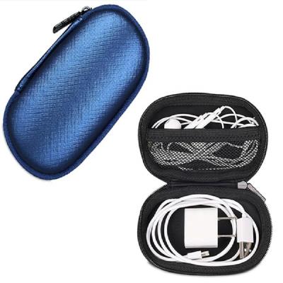 China EVA+PU EVA+PU LVMH BSCI ISO Factory Eco-Friendly Round Flat Luxury Earphone Case With Zipper Scratch EVA Round Case Hardshell Eva Case for sale