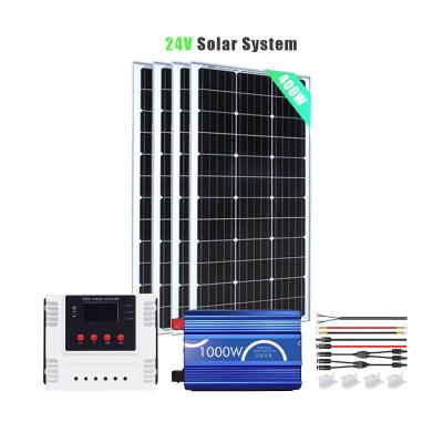 China Home High-Efficiency Solar Generator wholesale 200W 24V Mono Panel with 30A  PWM wifi Solar Charge Controller + 600W inverter for RV for sale