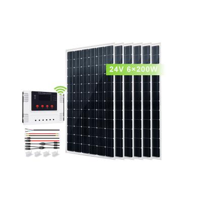 China Home Convenient Mounting solar energy system manufacturer 1200W mono solar panel with PWM wifi controller for Home for sale