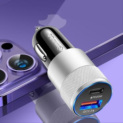 China Dual 38W Mobile Phone Palladium Car Accessories QC 3.0 Usb Port Usb Car Charger Charging Adapter For iPhone Xiaomi Mobile Phone Charging for sale