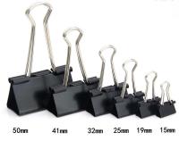 China 15mm schwarze PC des Mappen-Clips 12 in kleinem Extraclip 60pcs Mappe des Kastens in pp.-Kasten zu verkaufen