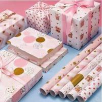 China 80gsm White Gift Wrapping Paper Roll Digital Printed 50cm*70cm for sale