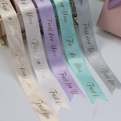 China Printing Bouquet Flower Polyester Grosgrain Ribbon Cake Handmade DIY Satin Ribbon for sale