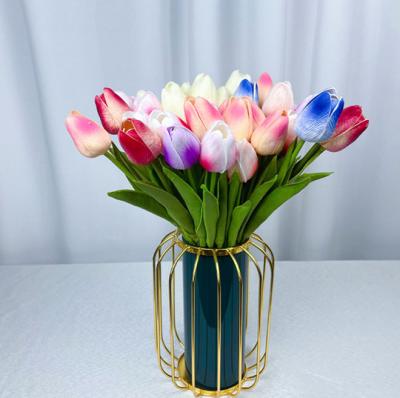 Κίνα Indoor Faux Single Branch Pvc Soft Feeling Plastic Artificial Real Touch Tulip Flowers προς πώληση