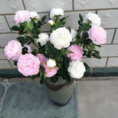 China Decorative Artificial Flower Bouquet Peony Flowers For Home Wedding Te koop