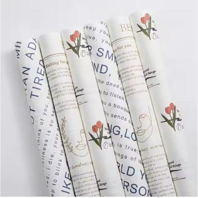 China Ins Style Tulip Wrapping Paper for Flower Bouquet 58*58cm 50g Gift Packaging for sale