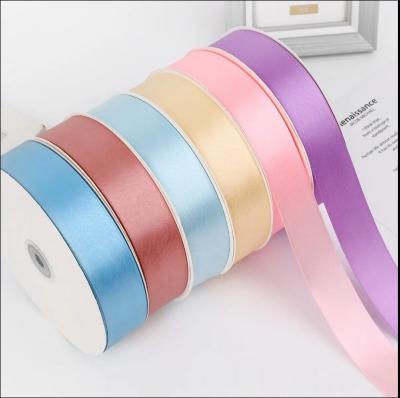 China Double Face and Single Face Satin Ribbon Roll for Gift Wrapping Customer Customization for sale