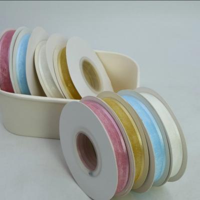 China Factory Gift Wrap Ribbon Wholesale Chiffon Ribbon Bow Satin Decorative Gift Wrap for Holidays and Parties for sale