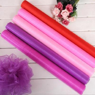 China Rollo de seda suave de alta densidad de Tulle de la decoración de la boda de la tela el 100cm el 150cm de la organza en venta