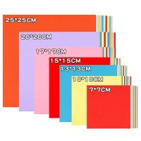 China 70gsm Handcraft Coloured Origami Sheets 10 Colors 15cm X 15cm Paper for sale