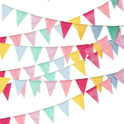 中国 Christmas Halloween Birthday Party Decoration Items Colorful Pennant Flag Banner 販売のため