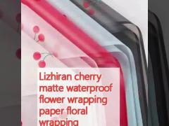 Lizhiran cherry matte waterproof flower wrapping paper floral wrapping translucent Korean paper flower wrapping paper