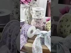 Printed small floral edge pressed snow textile belt