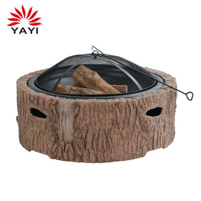 China Stored high quality brown steel mine table bowl fire garden fire wood burning pit for sale